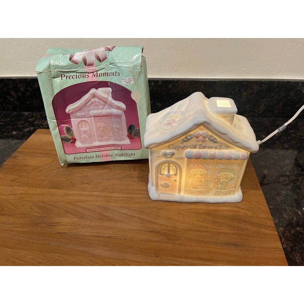 PRECIOUS MOMENTS PORCELAIN HOLIDAY NIGHTLIGHT
